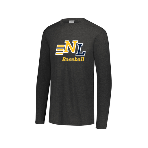 [FTLCUBBK-AXS-LOGO1] Decker Men's Tri-Blend T-Shirt - Long Sleeve (Adult XS, Black, Logo 1)