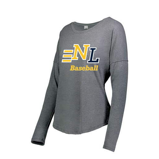 [FTLCUBGY-FAXS-LOGO1] Decker Women's Tri-Blend T-Shirt - Long Sleeve (Female Adult XS, Gray, Logo 1)